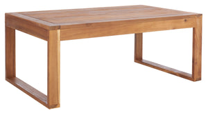 Safavieh Emiko 4Pc Outdoor Living Set Natural/Beige Cushion Wood / Polyester PAT7312A-2BX