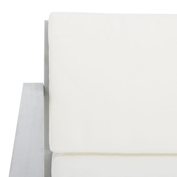 Safavieh Emiko 4Pc Outdoor Living Set Grey Wood/Beige Cushion Wood / Polyester PAT7312B-2BX