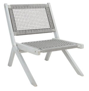 Safavieh Kobina 5Pc Outdoor Living Set Grey/Grey Rope Wood / Nylon Rope PAT7314B-2BX