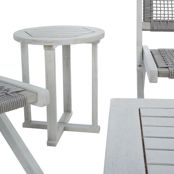 Safavieh Kobina 5Pc Outdoor Living Set Grey/Grey Rope Wood / Nylon Rope PAT7314B-2BX