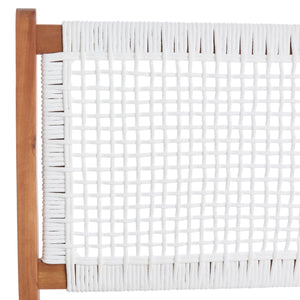 Safavieh Kobina 5Pc Outdoor Living Set Natural/White Rope Wood / Nylon Rope PAT7314D-2BX