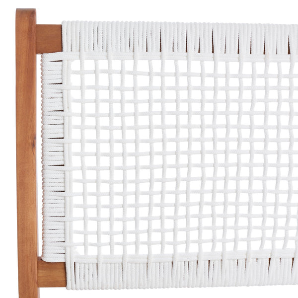 Safavieh Kobina 5Pc Outdoor Living Set Natural/White Rope Wood / Nylon Rope PAT7314D-2BX