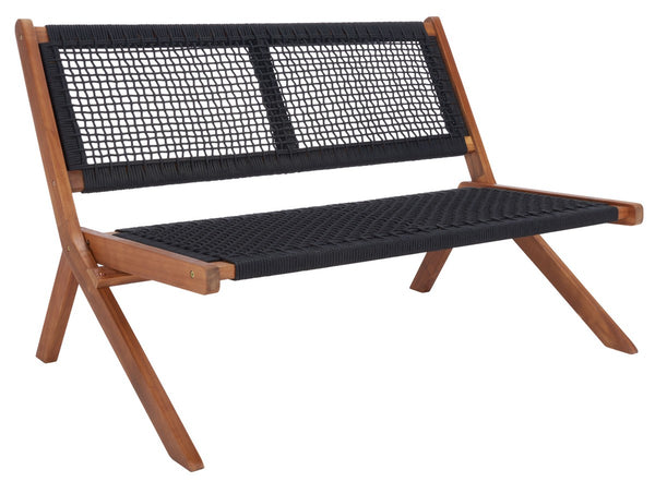 Safavieh Kobina 5Pc Outdoor Living Set Natural/Black Rope Wood / Nylon Rope PAT7314E-2BX