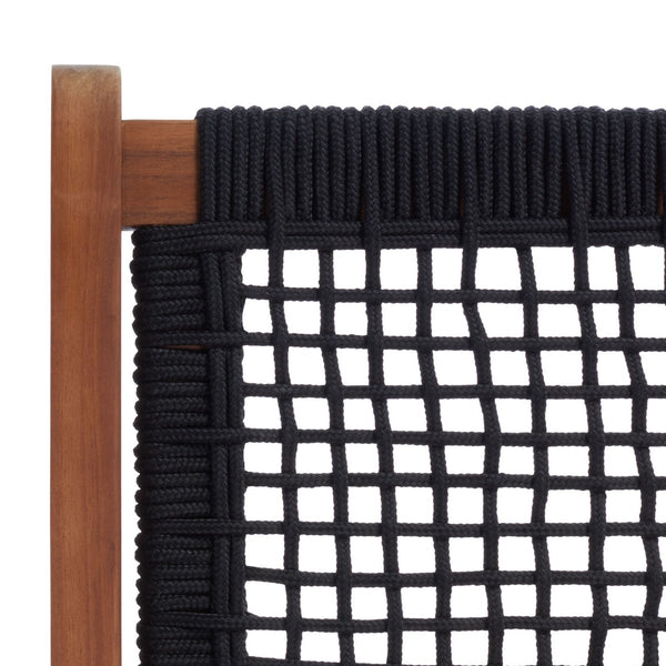 Safavieh Kobina 5Pc Outdoor Living Set Natural/Black Rope Wood / Nylon Rope PAT7314E-2BX