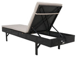 Safavieh Cam Sunlounger Black / Light Grey   PAT7501E