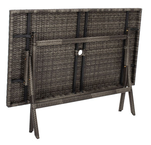 Akita Folding Table - Stylish Outdoor Dining Solution with Umbrella Cut-Out for Chic Gatherings