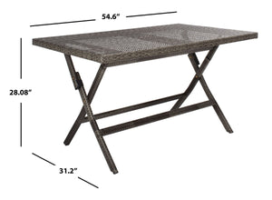 Akita Folding Table - Stylish Outdoor Dining Solution with Umbrella Cut-Out for Chic Gatherings