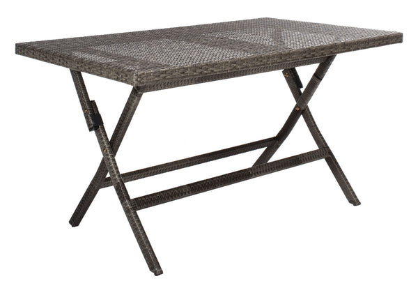 Akita Folding Table - Stylish Outdoor Dining Solution with Umbrella Cut-Out for Chic Gatherings