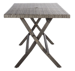 Akita Folding Table - Stylish Outdoor Dining Solution with Umbrella Cut-Out for Chic Gatherings