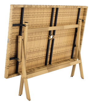 Akita Folding Table - Stylish Outdoor Dining Solution with Umbrella Cut-Out for Chic Gatherings