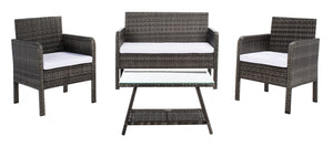 Aboka 4 Piece Living Set - Elegant Patio Furniture for Stylish Gatherings and Relaxing Moments