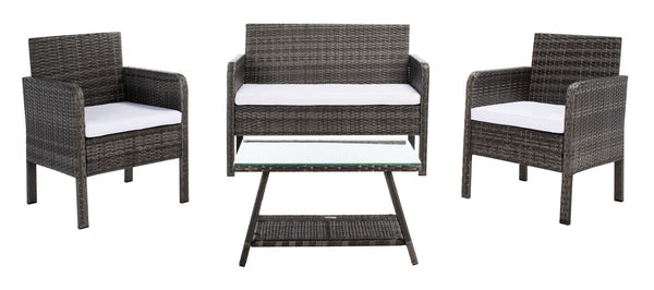 Aboka 4 Piece Living Set - Elegant Patio Furniture for Stylish Gatherings and Relaxing Moments