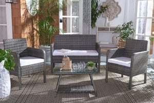 Aboka 4 Piece Living Set - Elegant Patio Furniture for Stylish Gatherings and Relaxing Moments