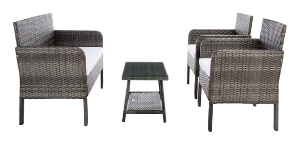 Aboka 4 Piece Living Set - Elegant Patio Furniture for Stylish Gatherings and Relaxing Moments