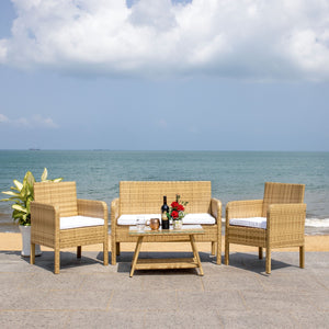 Aboka 4 Piece Living Set - Elegant Patio Furniture for Stylish Gatherings and Relaxing Moments