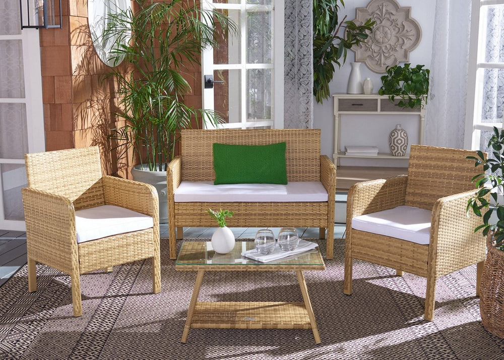 Aboka 4 Piece Living Set - Elegant Patio Furniture for Stylish Gatherings and Relaxing Moments