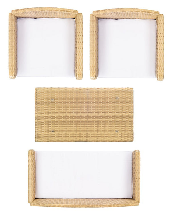 Aboka 4 Piece Living Set - Elegant Patio Furniture for Stylish Gatherings and Relaxing Moments