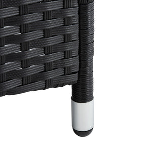 Bandele 4-Piece Living Set: Stylish Woven Design with Glass Coffee Table, Perfect for Outdoor Lounging