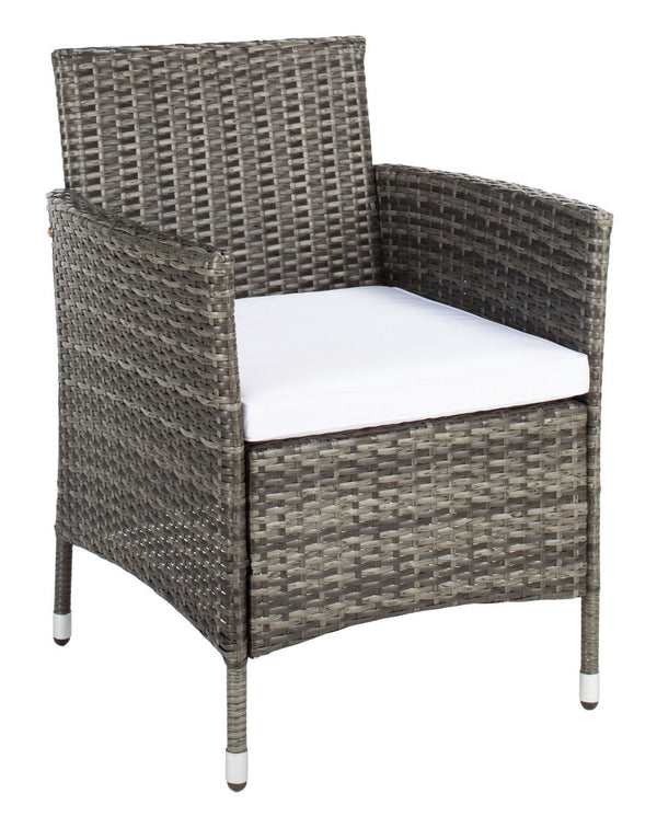 Bandele 4-Piece Stylish Living Set with Glass Top Table, Armchairs, Loveseat for Poolside Relaxation