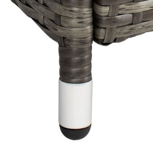 Bandele 4-Piece Stylish Living Set with Glass Top Table, Armchairs, Loveseat for Poolside Relaxation