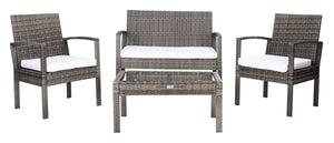 Bassey 4 Piece Outdoor Living Set – Transform Your Patio with Tropical Elegance and Comfort