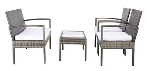 Bassey 4 Piece Outdoor Living Set – Transform Your Patio with Tropical Elegance and Comfort