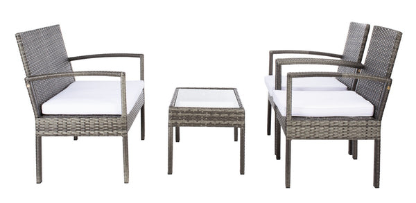 Bassey 4 Piece Outdoor Living Set – Transform Your Patio with Tropical Elegance and Comfort