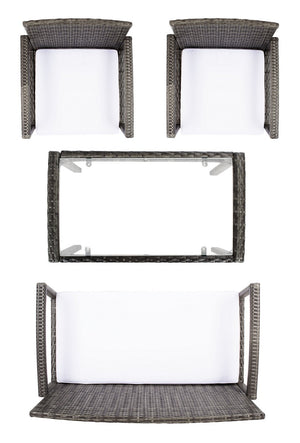 Bassey 4 Piece Outdoor Living Set – Transform Your Patio with Tropical Elegance and Comfort