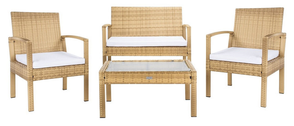 Bassey 4 Piece Outdoor Living Set – Transform Your Patio with Tropical Elegance and Comfort