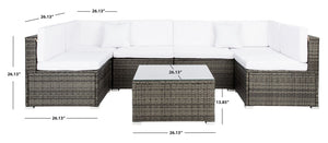 Diona Modern Outdoor Living Set with Chic Grey Frames and Luxurious Cushions for Stylish Lounging