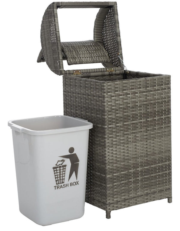 Serapis Stylish Trash Bin - Elevate Your Outdoor Décor with Chic Waste Management Solution Today!