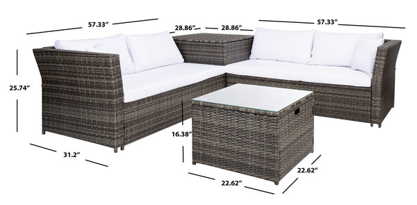 Safavieh Helga Living Set Grey Brown/White PAT7513C-2BX