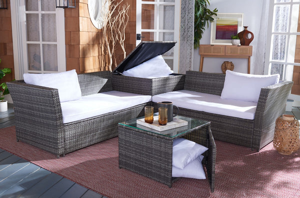 Safavieh Helga Living Set Grey Brown/White PAT7513C-2BX