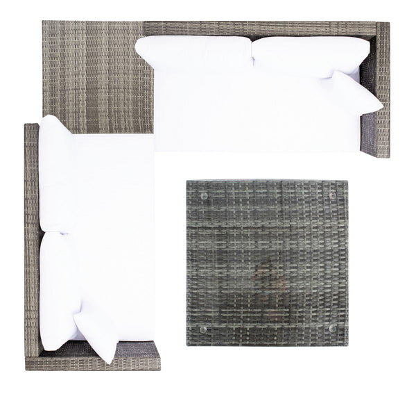 Safavieh Helga Living Set Grey Brown/White PAT7513C-2BX