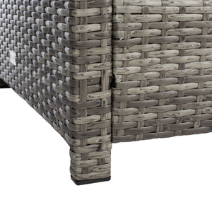 Vellor 4 Piece Coastal Living Set with Plush Cushions and Glass-Topped Table for Relaxed Style