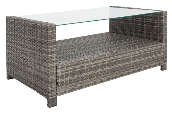 Vellor 4 Piece Coastal Living Set with Plush Cushions and Glass-Topped Table for Relaxed Style