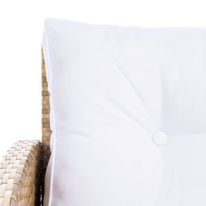 Vellor 4 Piece Coastal Living Set with Plush Cushions and Glass-Topped Table for Relaxed Style