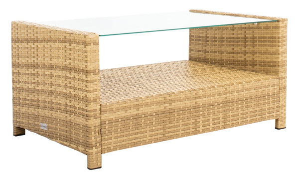 Vellor 4 Piece Coastal Living Set with Plush Cushions and Glass-Topped Table for Relaxed Style