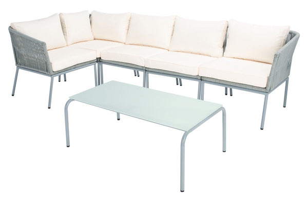 Safavieh Remsin Living Set Grey/Beige PAT7521A-2BX