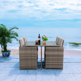 Safavieh Enerson Outdoor Dining Set Grey/Grey Cushion PAT7523B