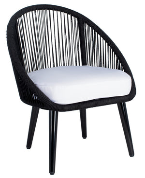 Halcott 4-Piece Mid-Century Modern Living Set with Stylish Barrel Chairs and Glass Coffee Table