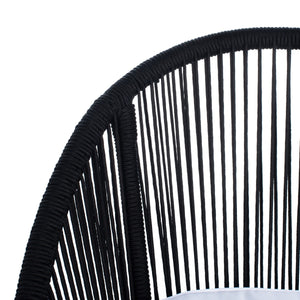 Halcott 4-Piece Mid-Century Modern Living Set with Stylish Barrel Chairs and Glass Coffee Table