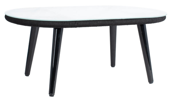 Halcott 4-Piece Mid-Century Modern Living Set with Stylish Barrel Chairs and Glass Coffee Table