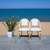 Safavieh California Side Chair - Set of 2 White Aluminum / Wicker PAT7530C-SET2