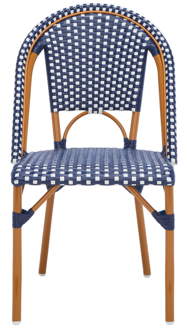 Safavieh California Side Chair - Set of 2 Navy / White Aluminum / Wicker PAT7530E-SET2