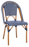 Safavieh California Side Chair - Set of 2 Navy / White Aluminum / Wicker PAT7530E-SET2