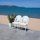 Safavieh California Side Chair - Set of 2 Baby Blue / White Aluminum / Wicker PAT7530G-SET2