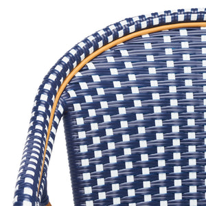 Safavieh California Armchair - Set of 2 Navy / White Aluminum / Wicker PAT7531E-SET2