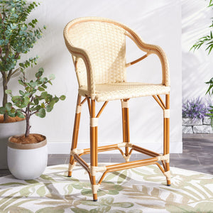 Safavieh California Counter Stool Natural Aluminum / Wicker PAT7533A