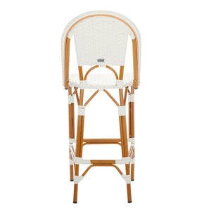 Safavieh California Bar Stool White Aluminum / Wicker PAT7534C